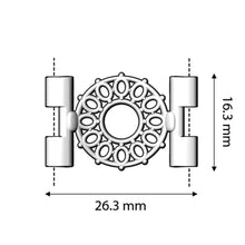Load image into Gallery viewer, Tila Connector 'Detis' Antique Silver Plated Qty: 1