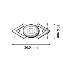 Load image into Gallery viewer, GemDuo Magnetic Clasp 'Gyalos' Antique Silver Plated Qty: 1