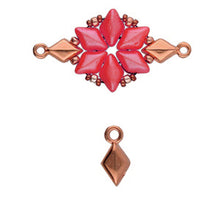 Load image into Gallery viewer, GemDuo Bead Ending 'Sykia' Rose Gold Plated Qty: 1