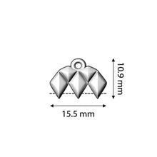 Load image into Gallery viewer, GemDuo Bead Ending 'Kalamos III' Rose Gold Plated Qty: 1