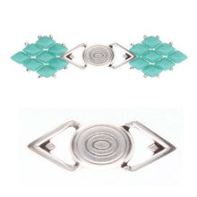 Load image into Gallery viewer, GemDuo Magnetic Clasp 'Gyalos' Antique Silver Plated Qty: 1