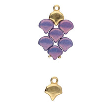 Load image into Gallery viewer, Ginko Bead Ending 'Kastro' 24k Gold Plated Qty: 1