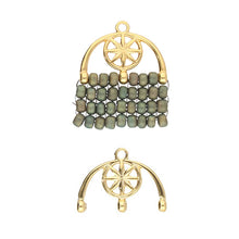Load image into Gallery viewer, 8/0 Bead Ending 'Amatos III' 24K Gold Plated Qty: 1