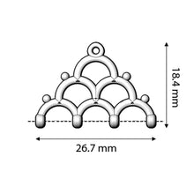 Load image into Gallery viewer, 8/0 Bead Ending 'Lakos IV' Antique Silver Plated Qty: 1