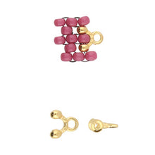 Load image into Gallery viewer, 8/0 Bead Ending 'Alona ii' 24K Gold Plated Qty: 1