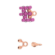Load image into Gallery viewer, 8/0 Bead Ending 'Alona ii' Rose Gold Plated Qty: 1