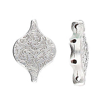Load image into Gallery viewer, Paisley Duo Connector 'Liotrivi' Antique Silver Plated Qty: 1