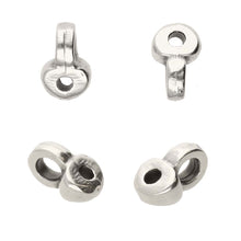 Load image into Gallery viewer, Superduo Bead Ending 'Remata' Antique Silver Plated Qty: 1