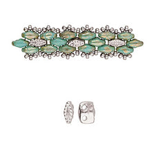 Load image into Gallery viewer, Superduo Bead Substitute 'Varidi' Antique Silver Plated Qty: 1