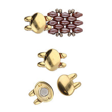 Load image into Gallery viewer, Superduo Magnetic Clasp 'Kypri' 24K Gold Plated Qty: 1