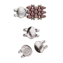 Load image into Gallery viewer, Superduo Magnetic Clasp 'Kypri' Antique Silver Plated Qty: 1
