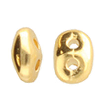 Load image into Gallery viewer, Superduo Bead Substitute 'Melakonas' 24K Gold Plated Qty: 1