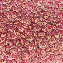 Load image into Gallery viewer, Czech Superduo Beads 2.5x5mm Halo French Rose Qty: 10g