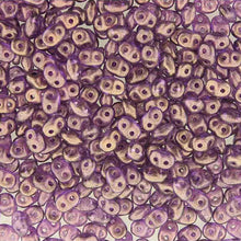 Load image into Gallery viewer, Czech Superduo Beads 2.5x5mm Halo Magenta Qty: 10g