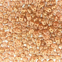 Load image into Gallery viewer, Czech Superduo Beads 2.5x5mm Halo Tangerine Qty: 10g