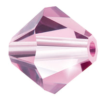 Load image into Gallery viewer, Preciosa 4mm Bicones Light Amethyst Qty:31 strung