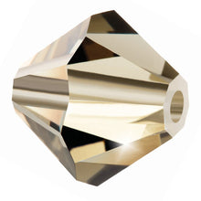 Load image into Gallery viewer, Preciosa 4mm Bicones Black Diamond Qty:31 strung