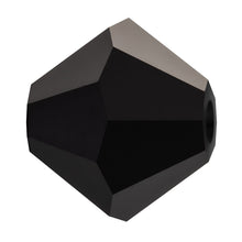 Load image into Gallery viewer, Preciosa 6mm Bicones Jet Qty:21