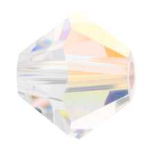 Load image into Gallery viewer, Preciosa 4mm Bicones Crystal AB Qty:31 strung