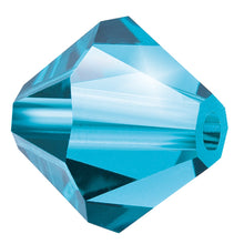 Load image into Gallery viewer, Preciosa 4mm Bicones Indicolite Qty:31 strung