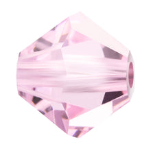 Load image into Gallery viewer, Preciosa 4mm Bicones Pink Sapphire Qty:31 strung