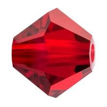 Load image into Gallery viewer, Preciosa 4mm Bicones Siam Qty:31 strung