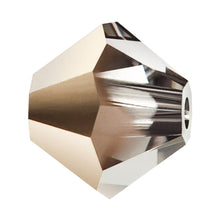 Load image into Gallery viewer, Preciosa 4mm Bicones Crystal Starlight Gold Qty:31 strung