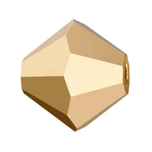 Load image into Gallery viewer, Preciosa 4mm Bicones Crystal Aurum Qty:31 strung