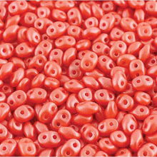 Load image into Gallery viewer, Czech Superduo Beads 2.5x5mm Pearl Shine Light Coral Qty: 10g