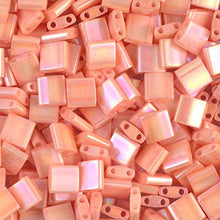 Load image into Gallery viewer, Miyuki Tila Beads 5mm 0596 Salmon Semi-Matte Qty:10g Tube
