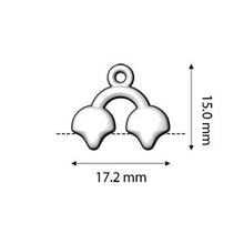 Load image into Gallery viewer, Ginko Bead Ending 'Kastro II' Antique Silver Plated Qty: 1