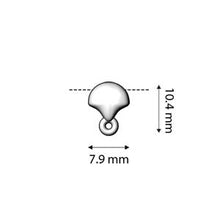 Load image into Gallery viewer, Ginko Bead Ending 'Karavos' Antique Silver Plated Qty: 1