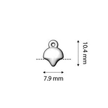 Load image into Gallery viewer, Ginko Bead Ending 'Kastro' Antique Silver Plated Qty: 1