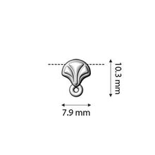 Load image into Gallery viewer, Ginko Bead Ending 'Padanassa' Antique Silver Plated Qty: 1