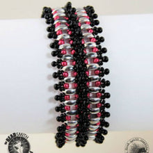 Load image into Gallery viewer, Czech Half Moon Beads 8x4mm White Matte Travertine Red Qty:50 Strung

