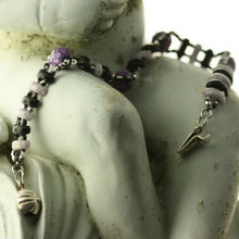 Load image into Gallery viewer, Czech Half Moon Beads 8x4mm Jet Hematite Qty:50 Strung