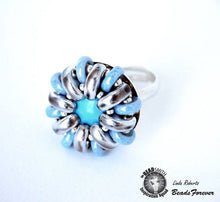 Load image into Gallery viewer, Czech Wheel Beads 6mm Chalk Blue Luster Qty:10g