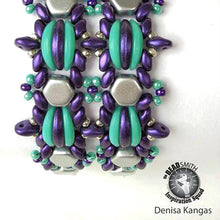 Load image into Gallery viewer, Czech Crescents 3x10mm Metallic Suede Purple Qty:10 grams