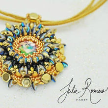 Load image into Gallery viewer, Czech SuperDuo Duets 2.5x5mm Green Turquoise & Ivory Luster Qty: 10g