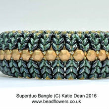 Load image into Gallery viewer, Czech SuperDuo Duets 2.5x5mm Red & Black Opaque Qty: 10g