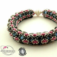 Load image into Gallery viewer, Czech GemDuos 8x5mm Backlit Pink Mist Qty: 10 grams