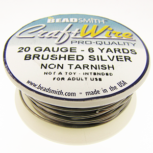 Craft Wire 20 Gauge Brushed Silver Qty:6 yds