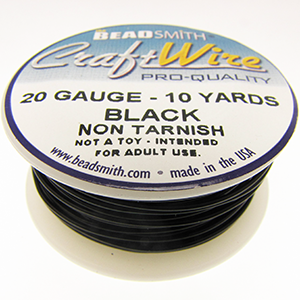 Craft Wire 20 Gauge Black Qty:10 yds