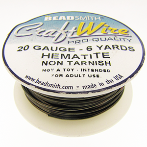 Craft Wire 18 Gauge Hematite Qty:4 yds