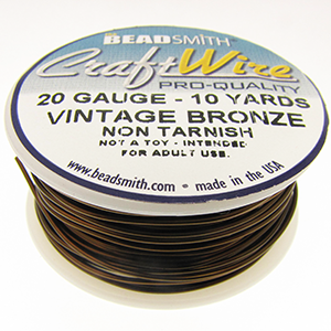 Craft Wire 20 Gauge Vintage Bronze Qty:10 yds