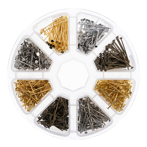 Findings Assortments with Storage Container Head Pins Qty: 1030 Pieces