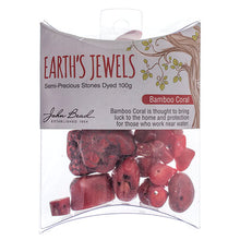 Load image into Gallery viewer, 'Earth's Jewels' Red Bamboo Coral Dyed Qty: 100g
