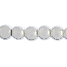 Load image into Gallery viewer, Metallized Glass Beads Silver 6mm Qty: 24&quot; Strand
