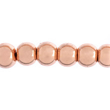 Load image into Gallery viewer, Metallized Glass Beads Copper 6mm Qty: 24&quot; Strand

