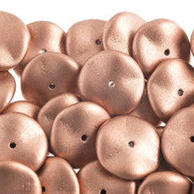 Load image into Gallery viewer, Czech Ripple Beads by Preciosa 12mm Copper Metallic (Matte) Qty:18

